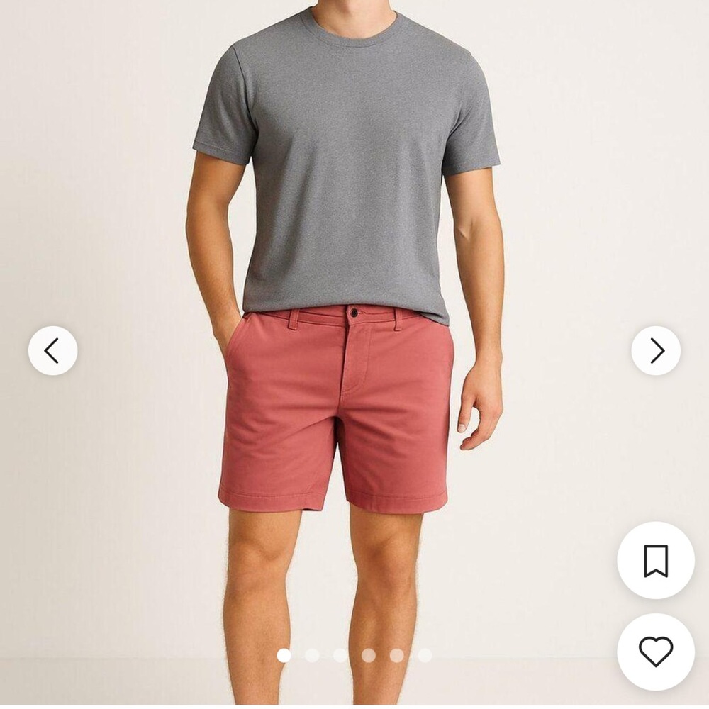 J. Crew Men's Salmon Flat Front Shorts